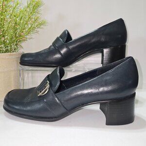 AR2 BY AEROSOLES  BENDABLES NAVY BLUE WOMENS SIZE 6 BLOCK HEEL EUC